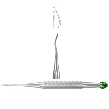 Syndesmotome, curved, 4.0 mm, for distal access, purple metallic curved