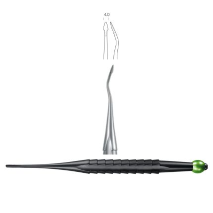 Syndesmotome, curved, 4.0 mm, for distal access, purple metallic curved