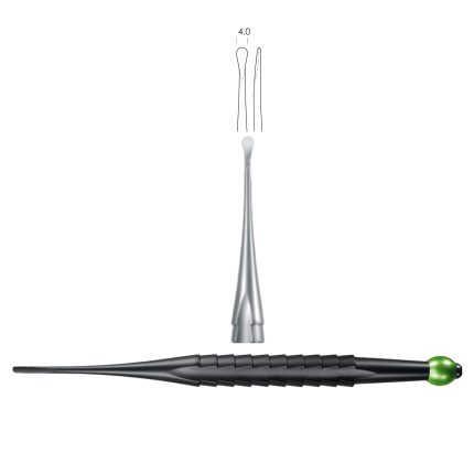 Separator, straight, 4.0 mm, for the luxation of separated roots, purple metallic straight