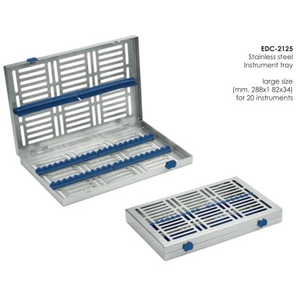 Stainless steel Instrument tray  large size (mm. 288x1 82x34) for 20 instruments